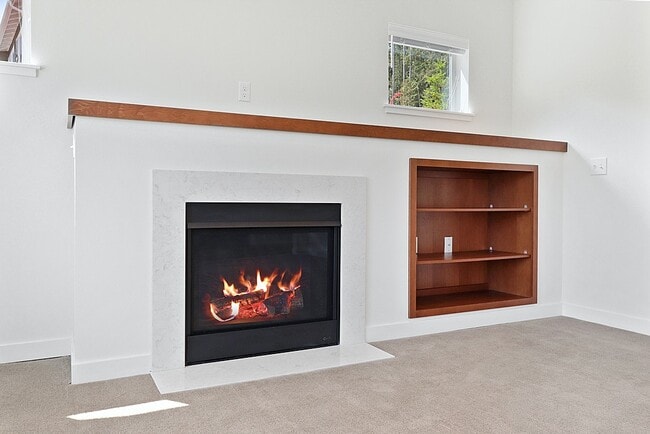 Cozy gas fireplace