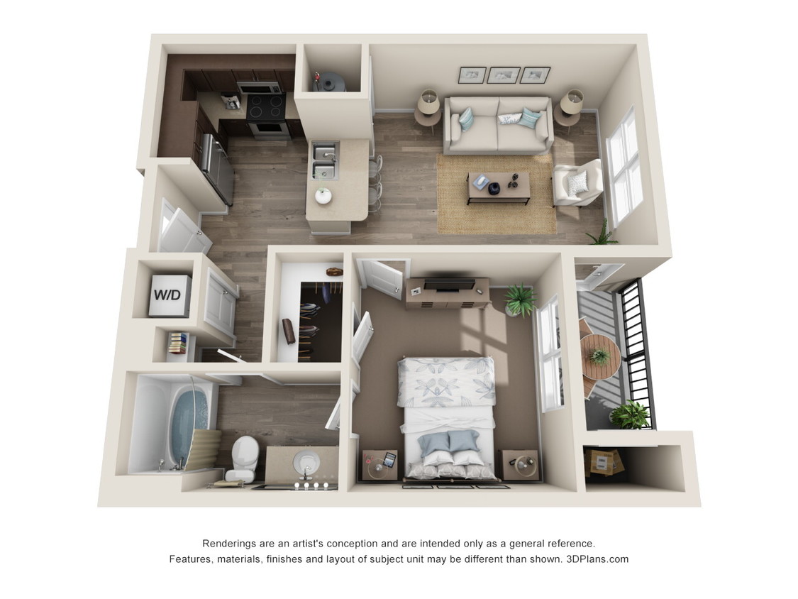 Floor Plan - 1x1-624