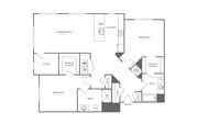 Two Bedroom Two Bath (1399 SF)