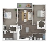 B1 floor plan Mira Crystal Lake