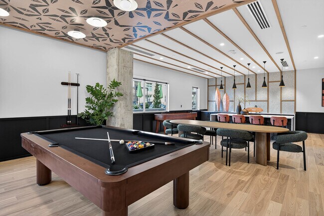 Resident lounge with pool table