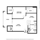 One bedroom apartment in Round Rock, Texas.