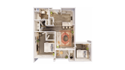 One Bedroom one Bathroom with Den Apartment