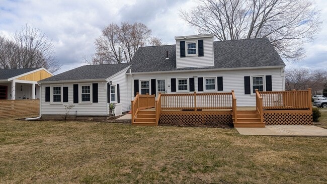 repainted back deck and partially fenced in back yard - 40 Fields Rd