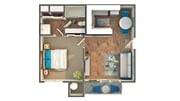Evergreen 1-Bedroom Floorplan