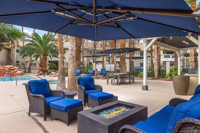 Seating Area with Firepit - Destinations Spring Valley 55+ Active Adult Apartment Homes