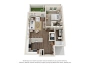 Modern Craftsman_1 Bed_1 Bath 692 SqFt