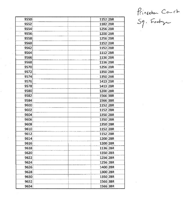 Cancha de Princeton Sqft - Princeton Court