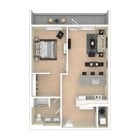 1 dormitorio / 1 baño A13 897 pies cuadrados