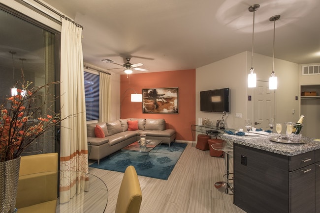 Spacious apartment homes with hardwood inspired vinyl flooring and open Kitchen/Dining spaces.