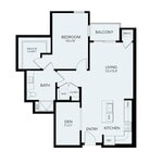 A3 | 1 bed 1 bath | 940 sq ft