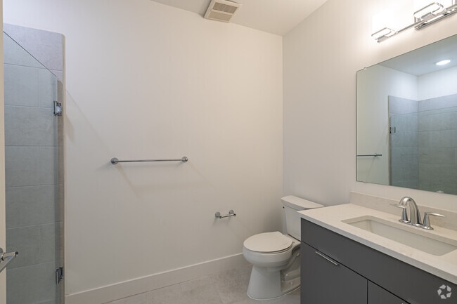 Studio - 383SF - Primary Bathroom - Meridia Roselle Park 10