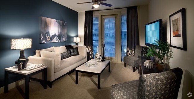 Arden (A1A) Floor Plan - Living Room - Camden Belmont Apartments