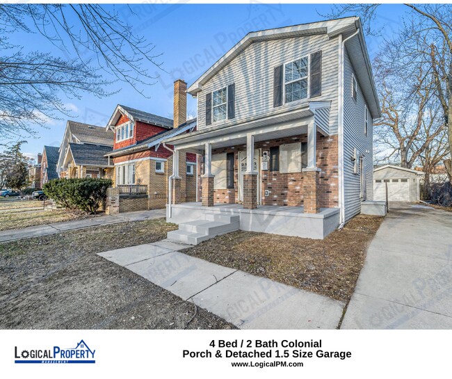 4Bed/2Bath Colonial w/ Porch, Large Baseme... Apartment Detroit, MI