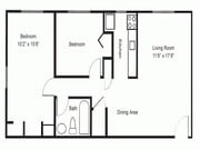 2BR/1BA The Savannah