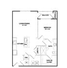 A3A | 1 bed 1 bath | 787 sq ft