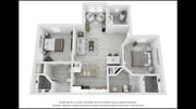 A photo of our 2x2 floor plan, The Hampshire.