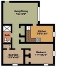 2 Bed 1 Bath
