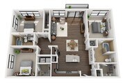 The Four - C1 - 2 Beds - 2 Baths - 1349 Sq. ft.