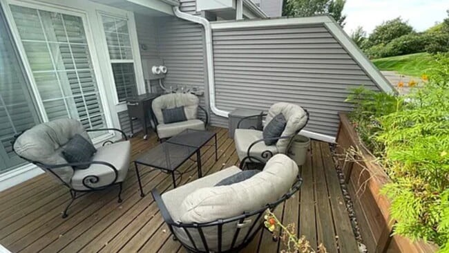 Front patio off living room. - 15805 24th Ave N.