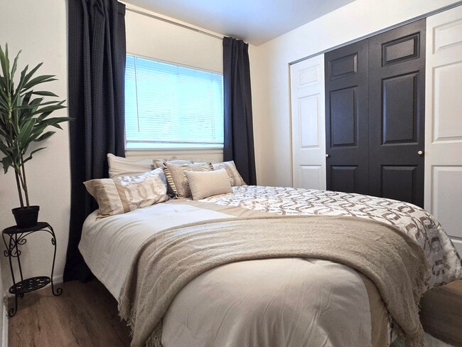Bedroom with large closet