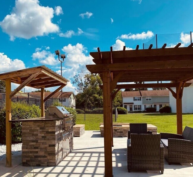 Covered Grilling Station with Seating