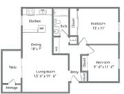 2BR/1BA