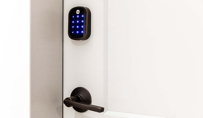 Let in friends, family or a dog walker remotely, with peace of mind! Smart home tech available in every home!
