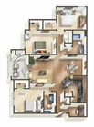 Walden with Porch_3Bed_2Bath_1358 Sq Ft