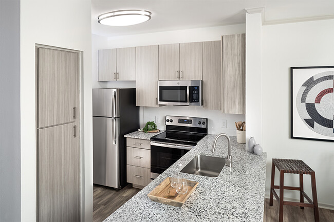 Beautifully renovated interiors with stainless steel appliances - San Carlos Apartments