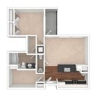 1 BD / 1.5 BA – 908 SF