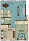 2BR/1BA