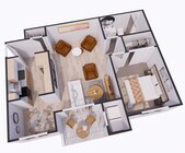 1BR 1BA 660 SQFT