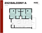 2x2 Balcony A