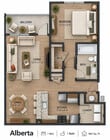 Alberta - 1 Bed/1 Bath - 965 Sq. Ft.