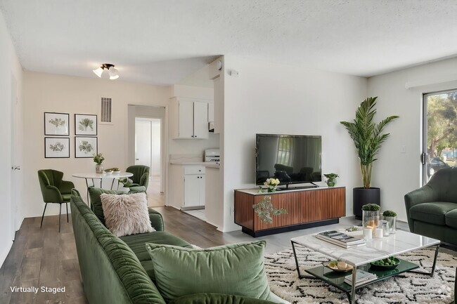 Staged living room - 1518 Euclid St Rental