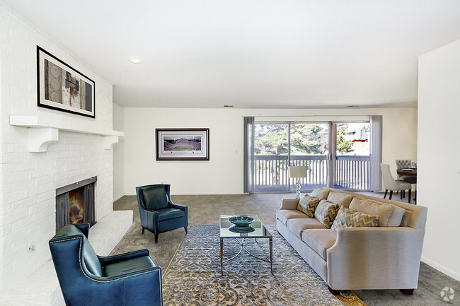 Staged living room - The Bridges at Foxridge Rental