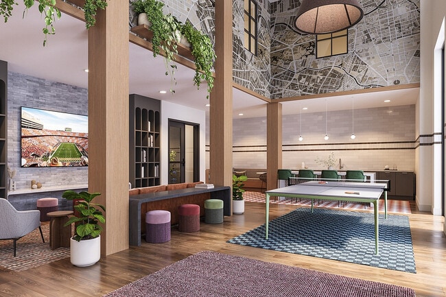 Clubroom-Event-Kitchen-Ping-Pong-and-Pool-Tables-Signature-on-Grand-Apartments-Near-UTK