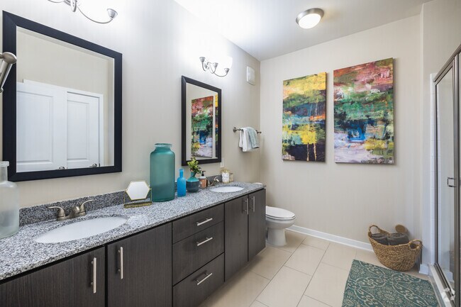 2BR, 2BA - 1,189SF - Primary Bathroom - Bridgeside at Patriots Point