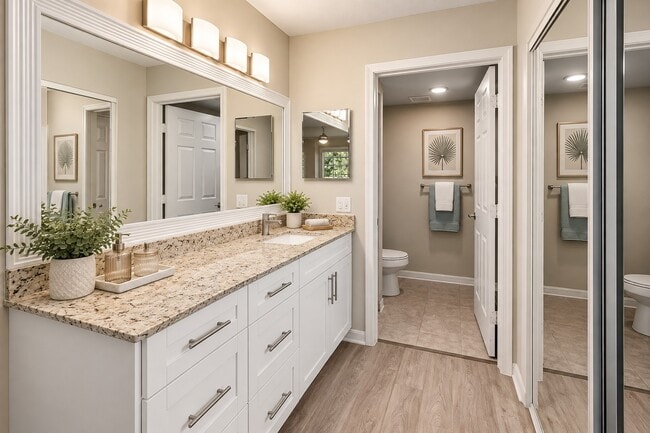 Transform your daily routine in the inviting bath of Club Lake Pointe. With elegant finishes and spacious design, this sanctuary combines luxury with functionality. Browse our listings and envision your new haven today!