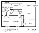 2BR/1BA