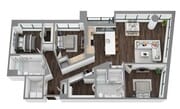 Floor Plan T - 3D