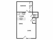 1BR/1BA