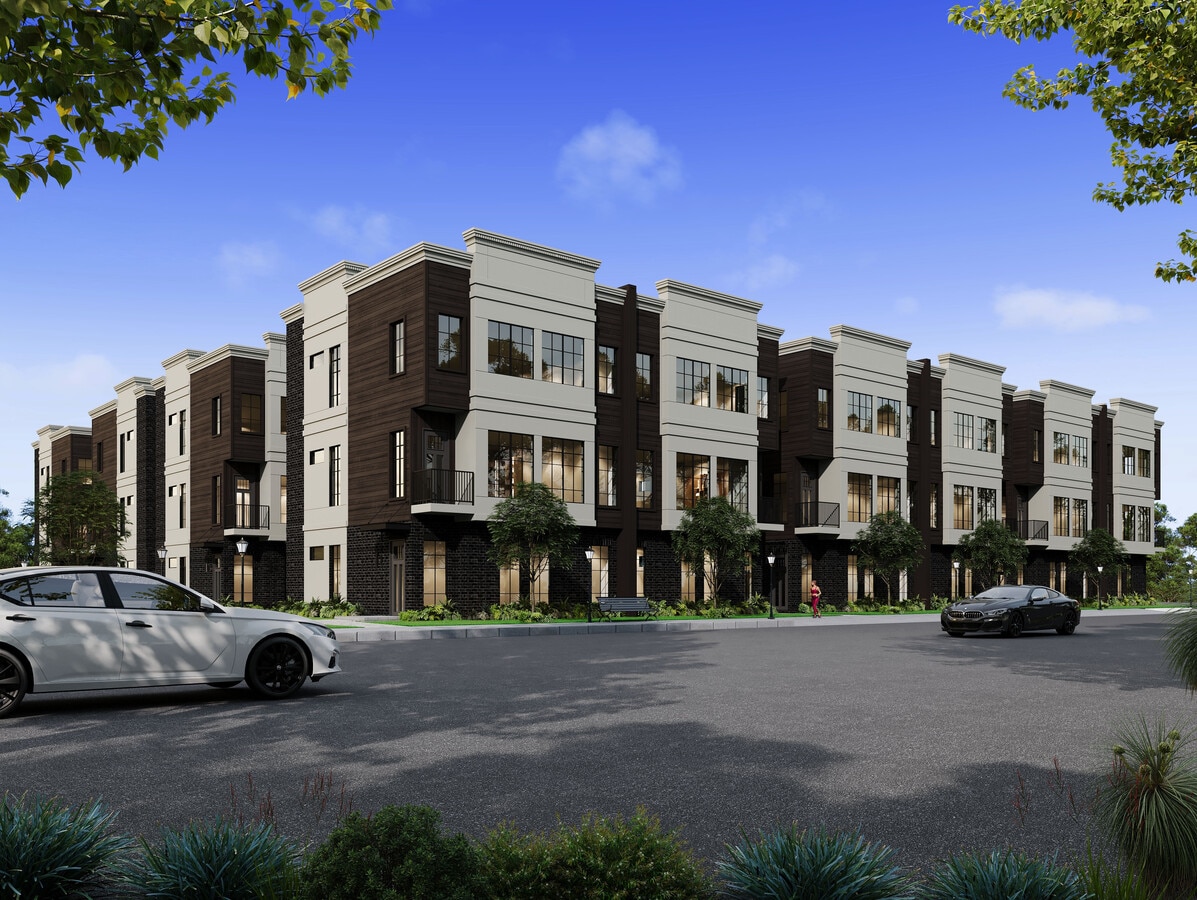 Exterior rendering. New construction townhomes currently under development. - 811 Samuels Ave