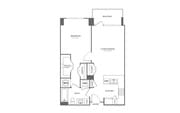 One Bedroom One Bath (745 SF)