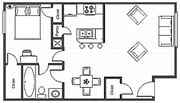 1BR/1BA