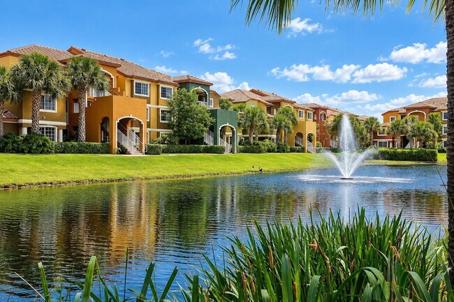 Manatee Bay offers a stunning waterfront view surrounded by lush landscaping and vibrant architecture. Enjoy serene living with convenient access to local amenities. Explore your future home today and elevate your lifestyle!