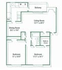 2BR/1BA