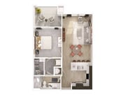 A1_1Bed_1Bath_731 Sq Ft