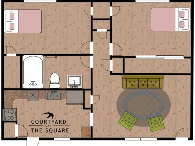 Courtyard Off The Square Floor Plan - Courtyard Off the Square Apartments